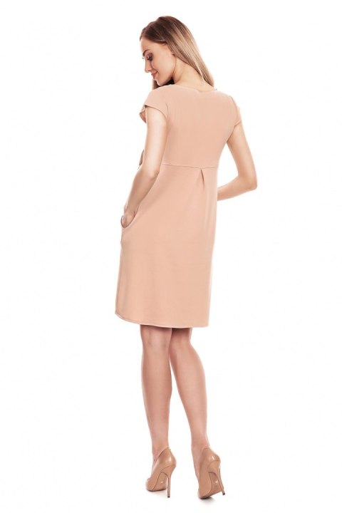 Sukienka Ciążowa Model 0129 Beige - PeeKaBoo PeeKaBoo