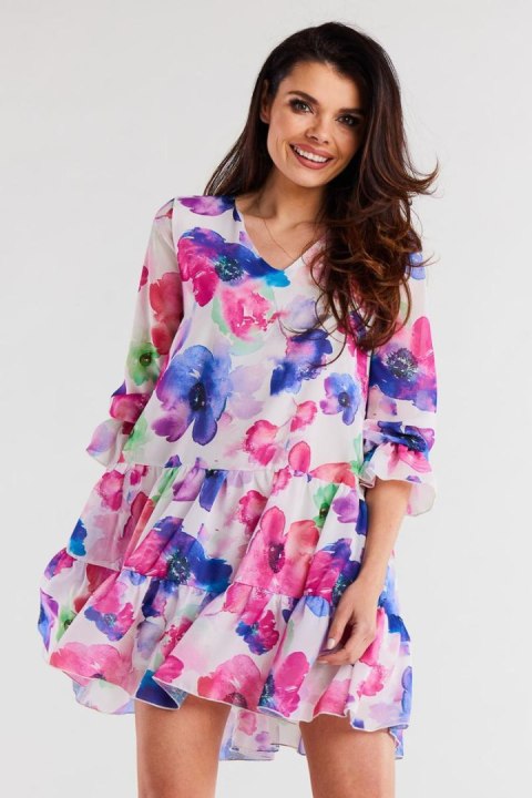 Sukienka Model A507 Water Colors - awama Hurtownia odzieży on-line, moda damska, bielizna i obuwie dla kobiet - Matterhorn.pl Awama