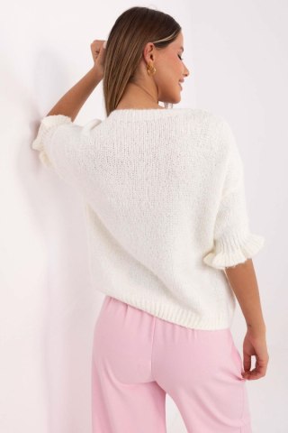 Sweter Damski Model MI-SW-2913.99 Ecru - Italy Moda Italy Moda